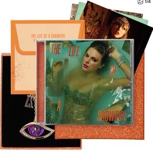 Taylor Swift The Life of a Showgirl CD with Orange and Black Cover (UNOPENED)